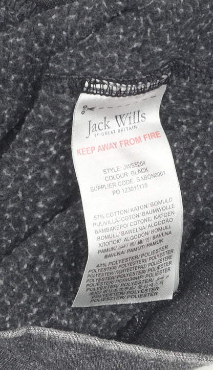 Jack Wills Girls Black Pullover Sweatshirt 12-13Y Logo