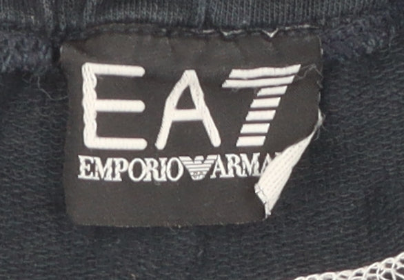 Emporio Armani Men's Black Joggers, Size S, Stylish Gym Wear