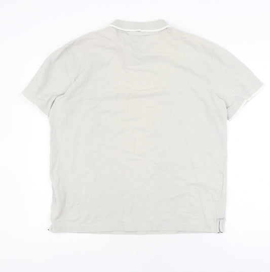 Tommy Hilfiger Men's Ivory XL Polo Shirt