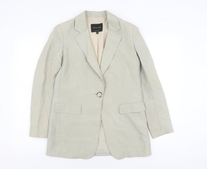 Womens UK Size 6 Massimo Dutti Beige Basic Jacket