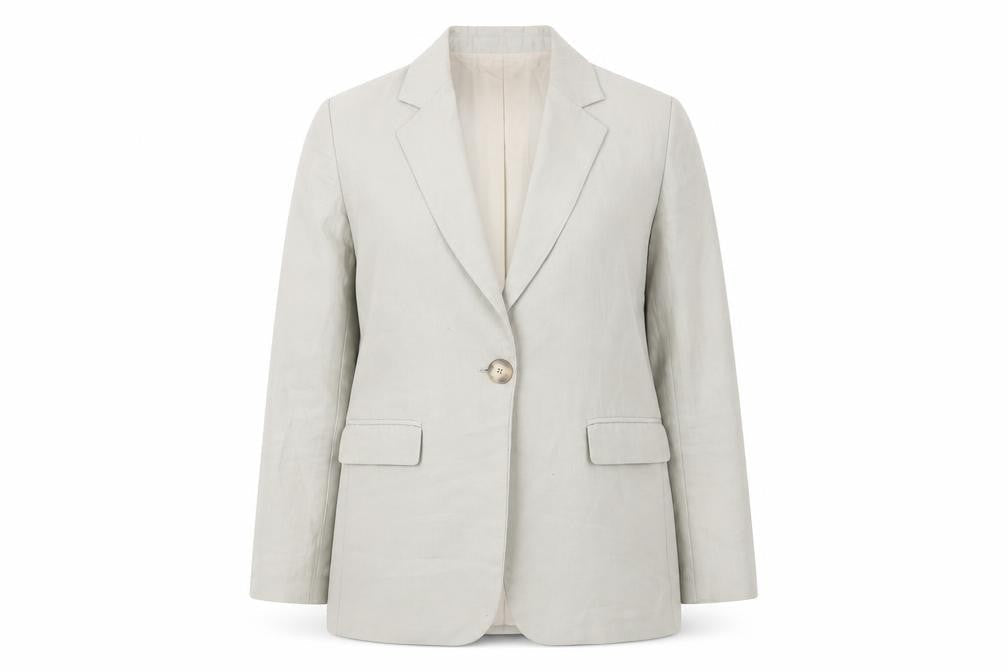 Womens UK Size 6 Massimo Dutti Beige Basic Jacket