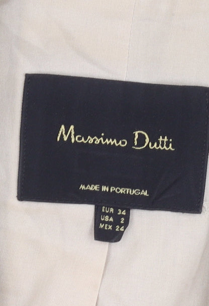 Womens UK Size 6 Massimo Dutti Beige Basic Jacket
