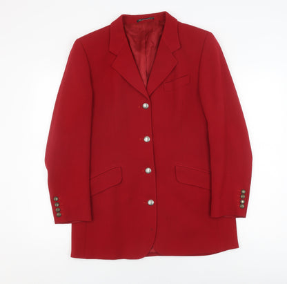 Austin Reed Women's Red Wool Long Blazer Size 12