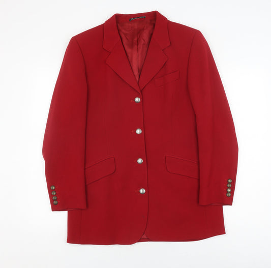 Austin Reed Women's Red Wool Long Blazer Size 12