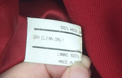 Austin Reed Women's Red Wool Long Blazer Size 12