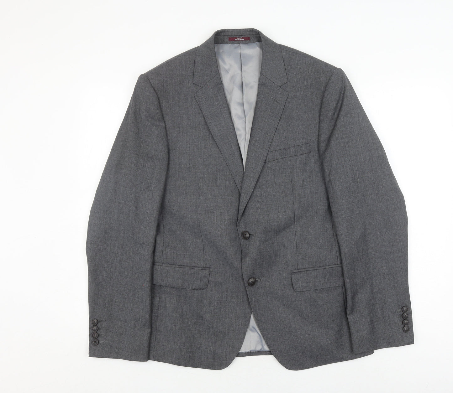 Mens UK Size 40 Marks and Spencer Regular Grey Suit Jacket