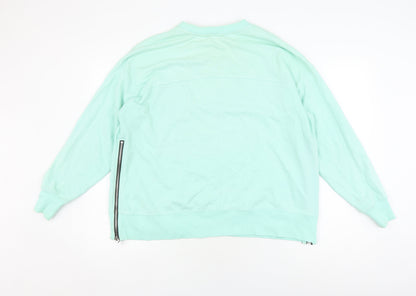 DKNY Women's Green Pullover Sweatshirt Size S