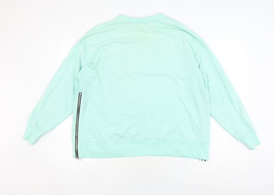 DKNY Women's Green Pullover Sweatshirt Size S