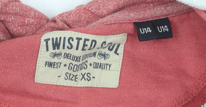 Twisted Soul Unisex Red Full Zip Hoodie XS