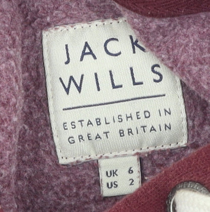 Womens UK Size 6 Jack Wills Red Pullover Hoodie