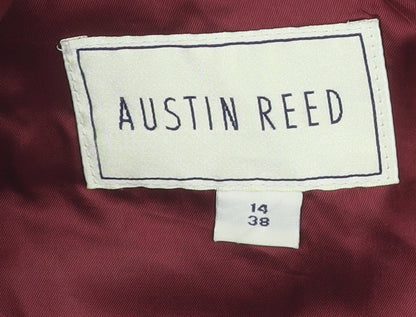 Austin Reed Women's Red Wool Double-Breasted Blazer Size 14