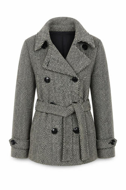 Womens UK Size 12 Edina Ronay Black Pea Coat