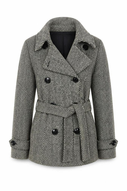 Womens UK Size 12 Edina Ronay Black Pea Coat