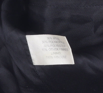 Womens UK Size 12 Edina Ronay Black Pea Coat