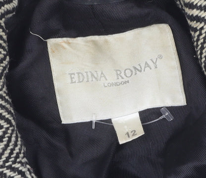 Womens UK Size 12 Edina Ronay Black Pea Coat