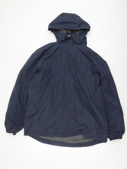 Mens UK Size L Cotton Traders Blue Rain Coat