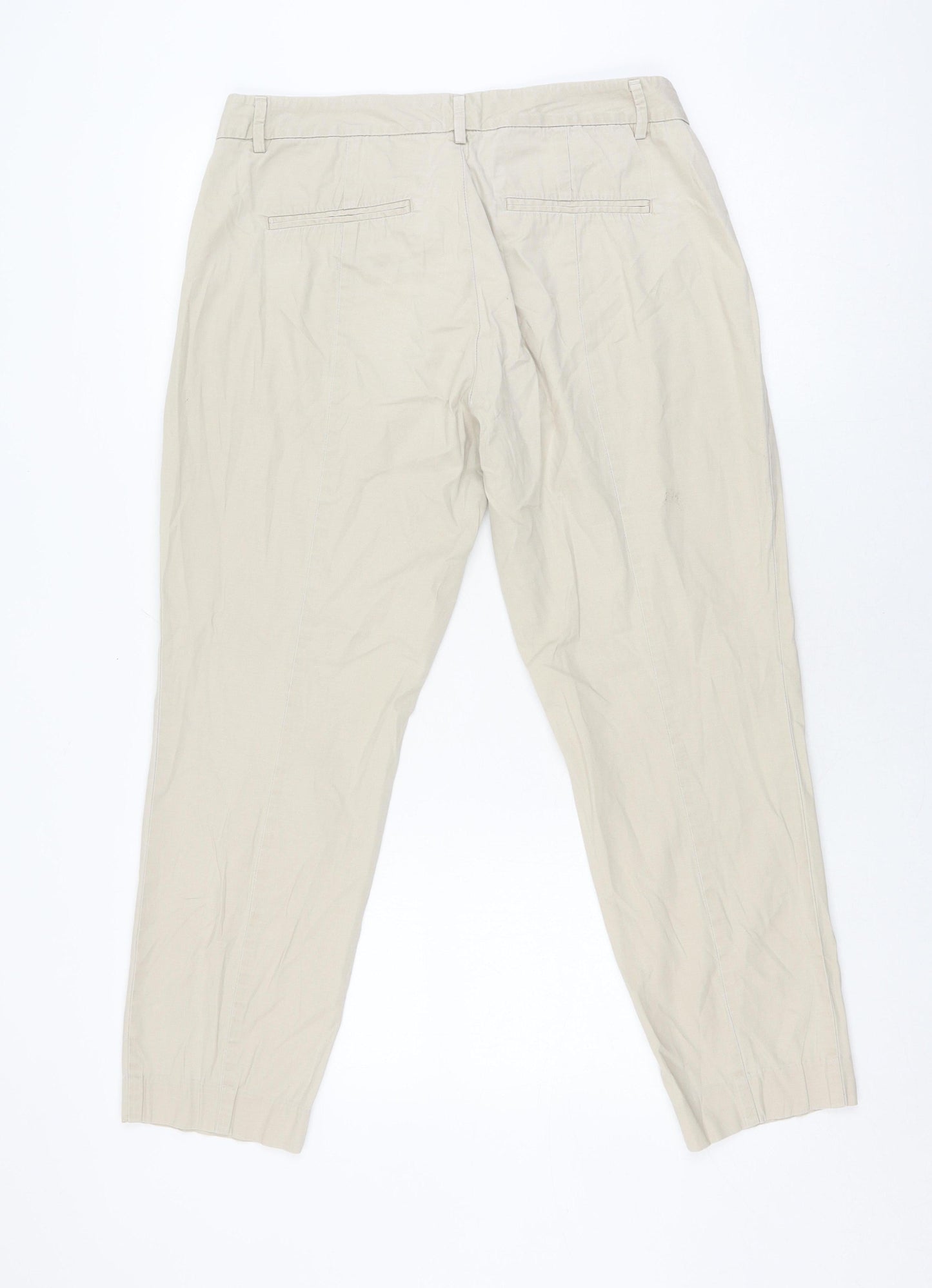 GAP Men's Beige Slim Cropped Trousers Size 14