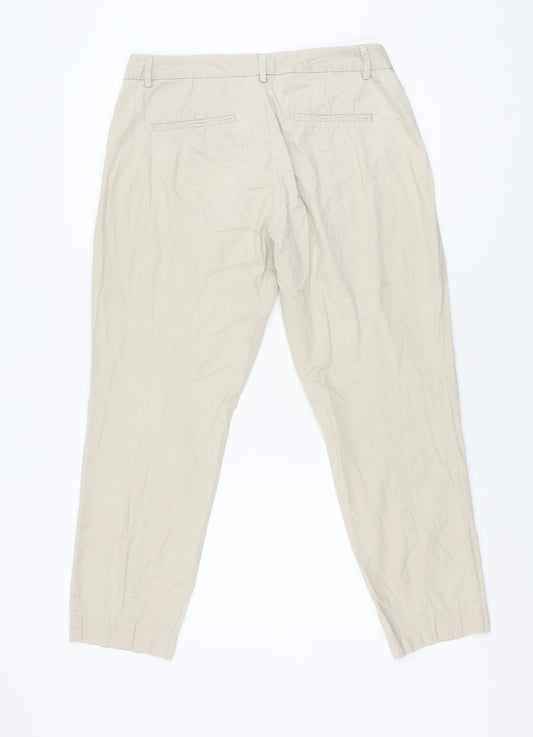 GAP Men's Beige Slim Cropped Trousers Size 14