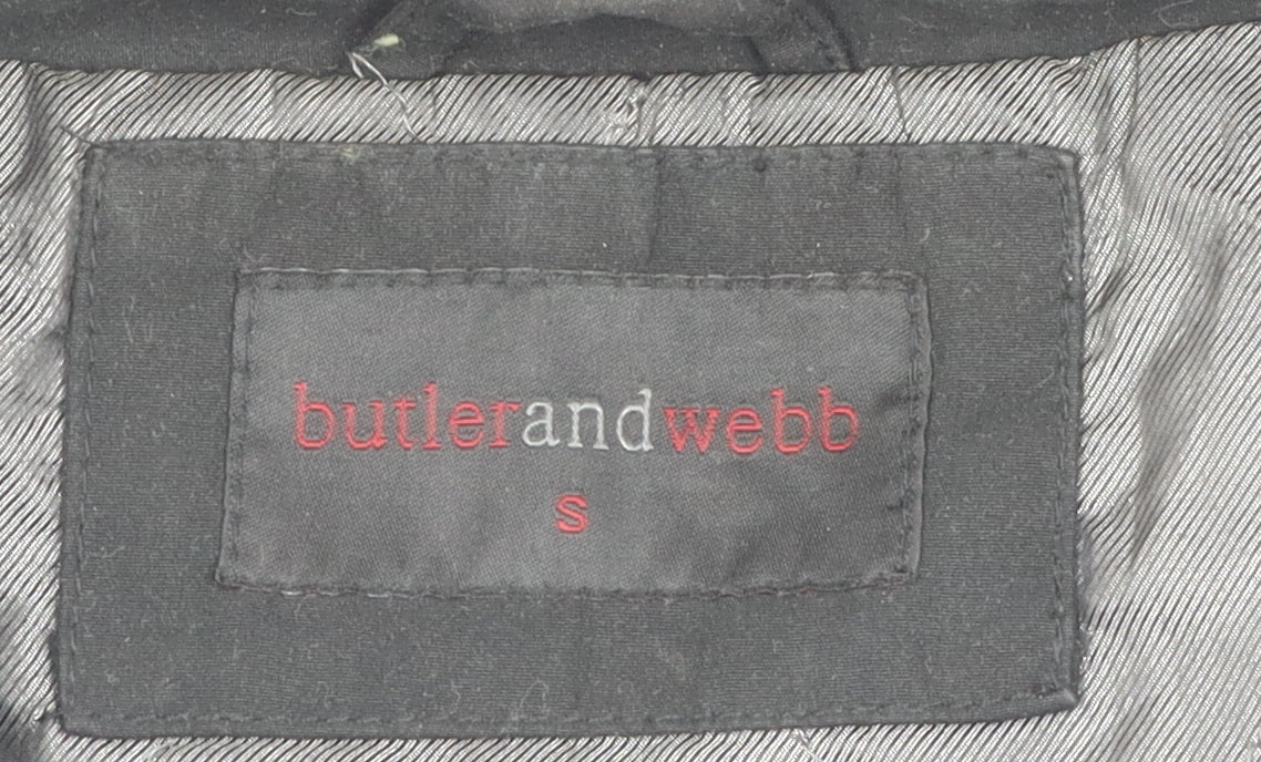 butlerandwebb Women's Black Mid-Length Coat, Size S
