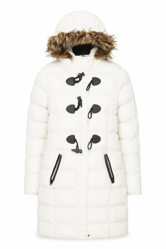 Womens UK Size XS Brave Soul Ivory Puffer Jacket