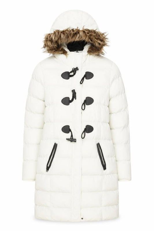Womens UK Size XS Brave Soul Ivory Puffer Jacket