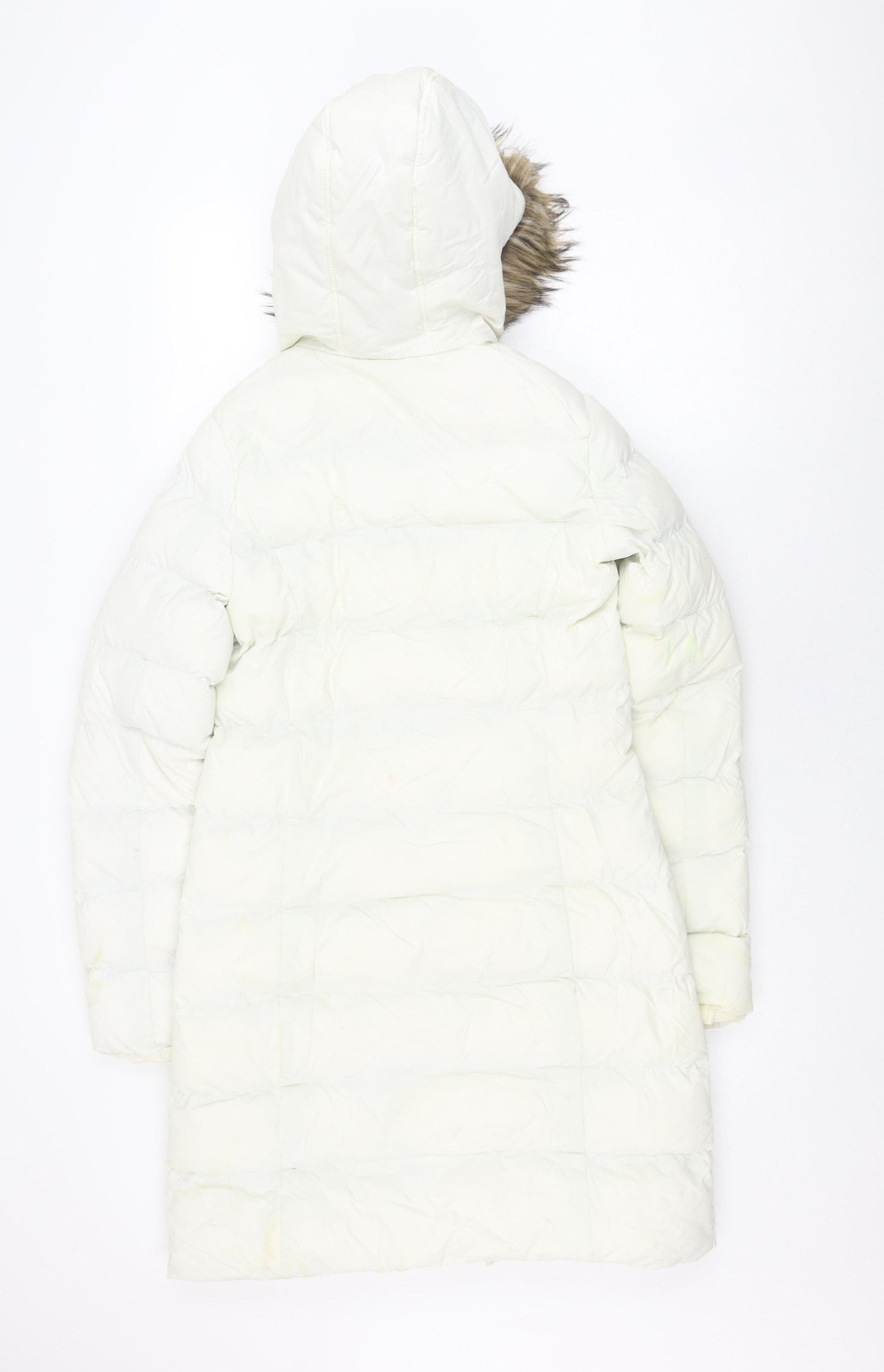 Womens UK Size XS Brave Soul Ivory Puffer Jacket
