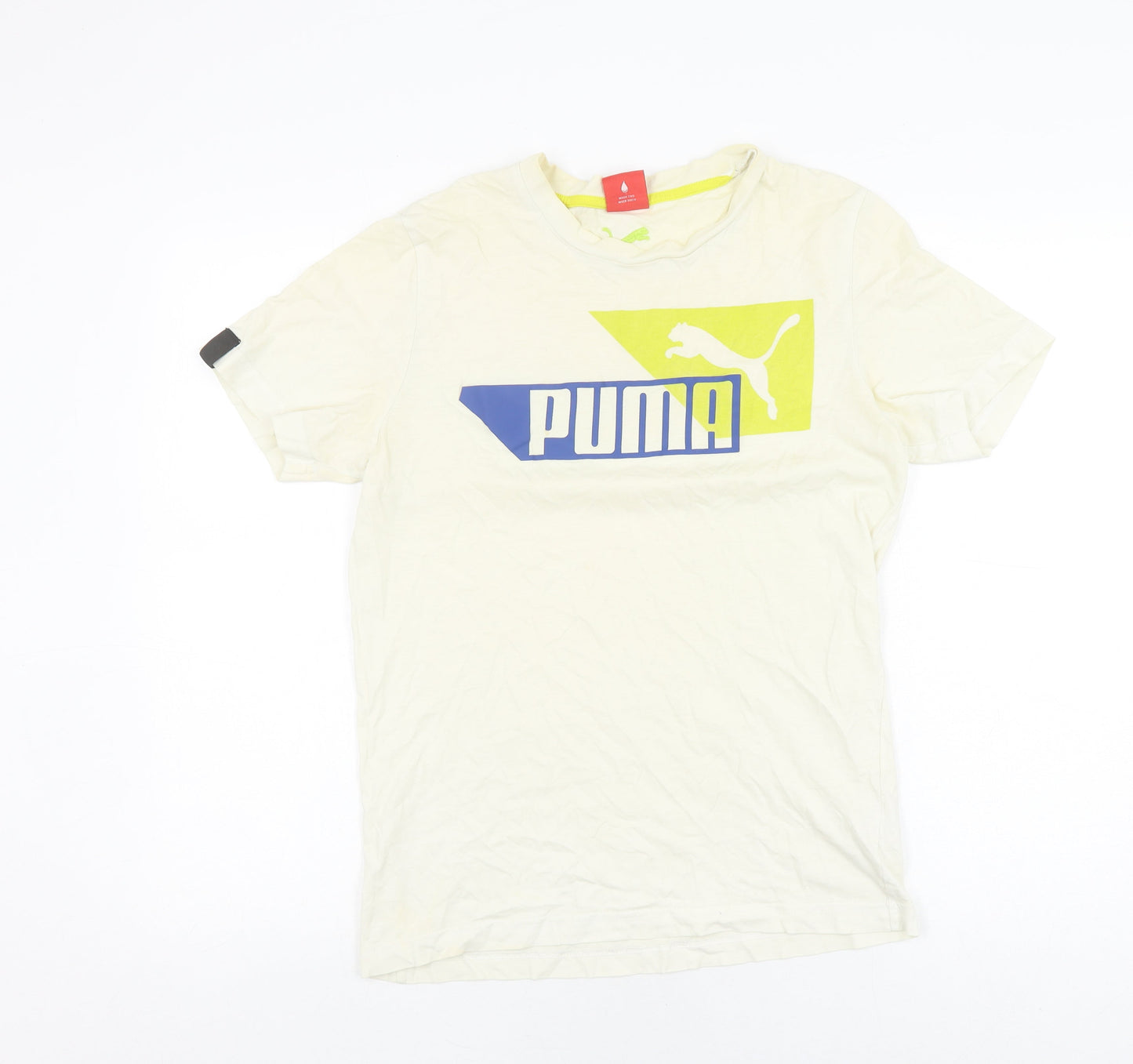 Puma Men's White Cotton Sports T-Shirt S