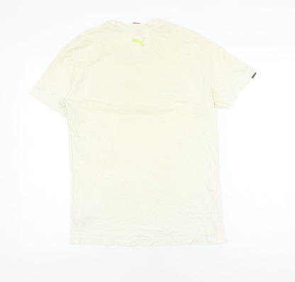 Puma Men's White Cotton Sports T-Shirt S