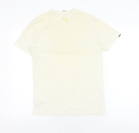 Puma Men's White Cotton Sports T-Shirt S