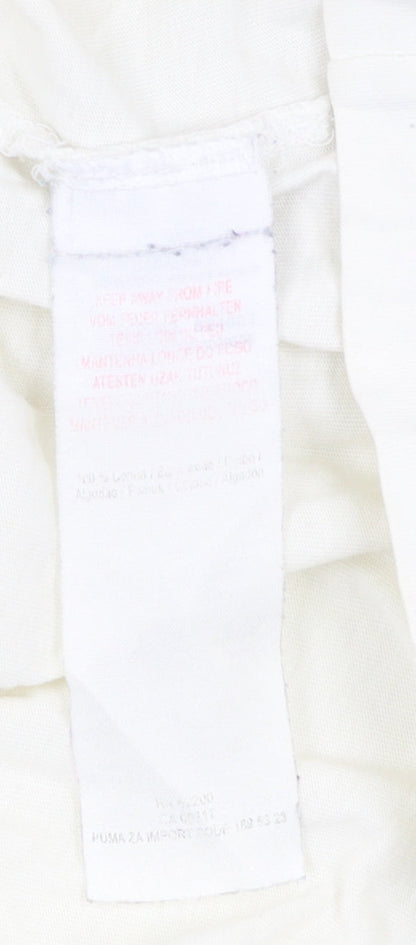 Puma Men's White Cotton Sports T-Shirt S