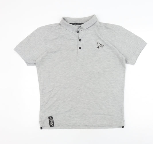 Henleys Men's Grey XS Polo, Short Sleeve, Buttoned, Regular Fit