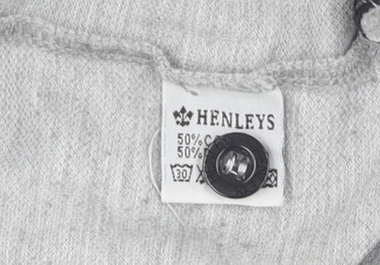 Henleys Men's Grey XS Polo, Short Sleeve, Buttoned, Regular Fit