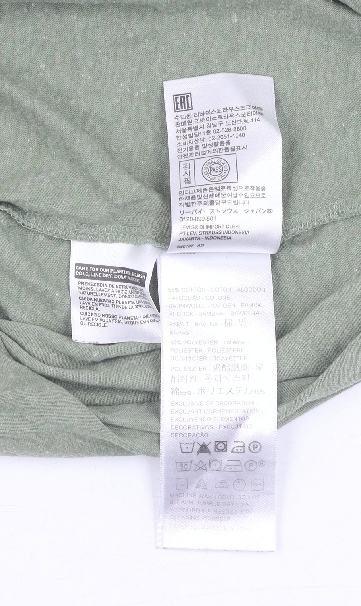 Levi's Men's Green Crew Neck T-Shirt L