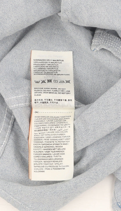 Superdry Men's Grey Classic Oxford Button-Up Shirt M