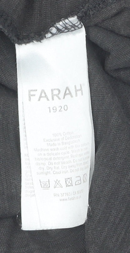 Mens UK Size L Farah Black  T-Shirt