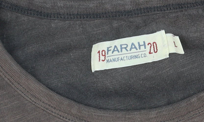 Mens UK Size L Farah Black  T-Shirt