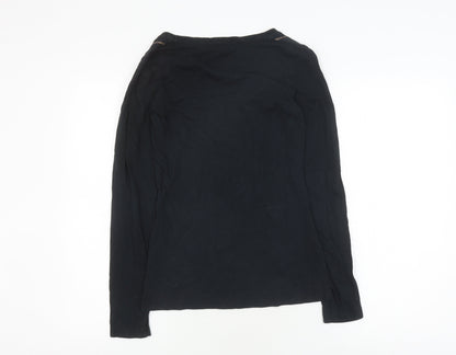 Womens UK Size XS Lee Black Basic T-Shirt