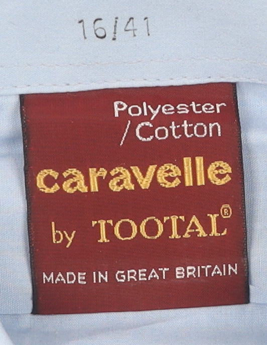 Caravelle Tootal Men's Blue Button-Up Shirt 16