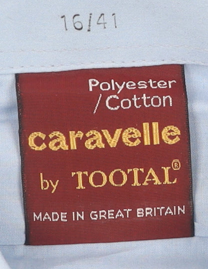 Caravelle Tootal Men's Blue Button-Up Shirt 16