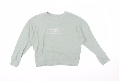 Abercrombie & Fitch Women's Green Pullover Sweater S