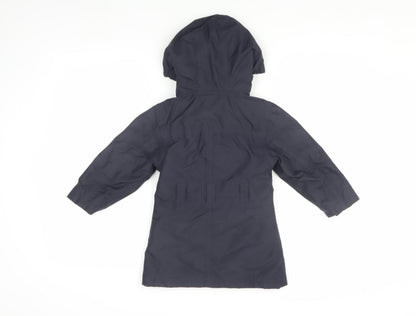 Peter Storm Girls Blue Parka Coat 3-4 Years