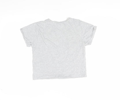 Friends Girls Grey Graphic T-Shirt S Regular Fit Casual