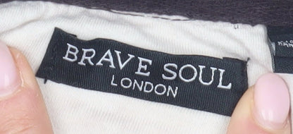 Unisex Adults UK Size S Brave Soul Multicoloured Ringer Polo