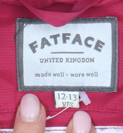 Teens UK Size 14 FatFace Pink Puffer Jacket