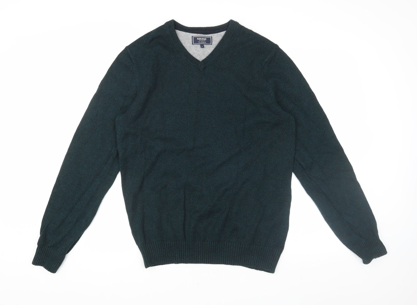 Maine New England Men's Green V-Neck Jumper M