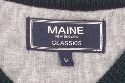 Maine New England Men's Green V-Neck Jumper M
