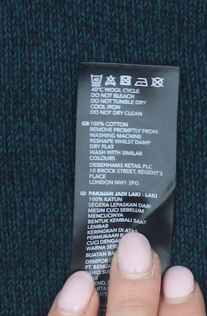 Maine New England Men's Green V-Neck Jumper M