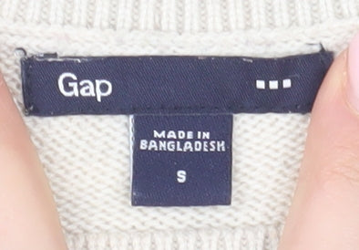 Gap Women's Ivory Crew Neck Pullover Jumper S