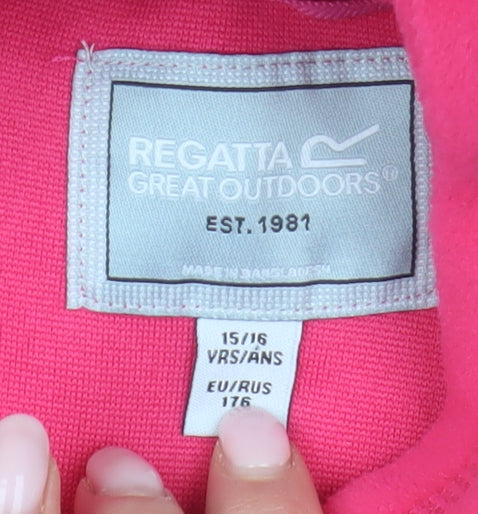 Regatta Girls Pink Fleece Jacket Full Zip 16 Years