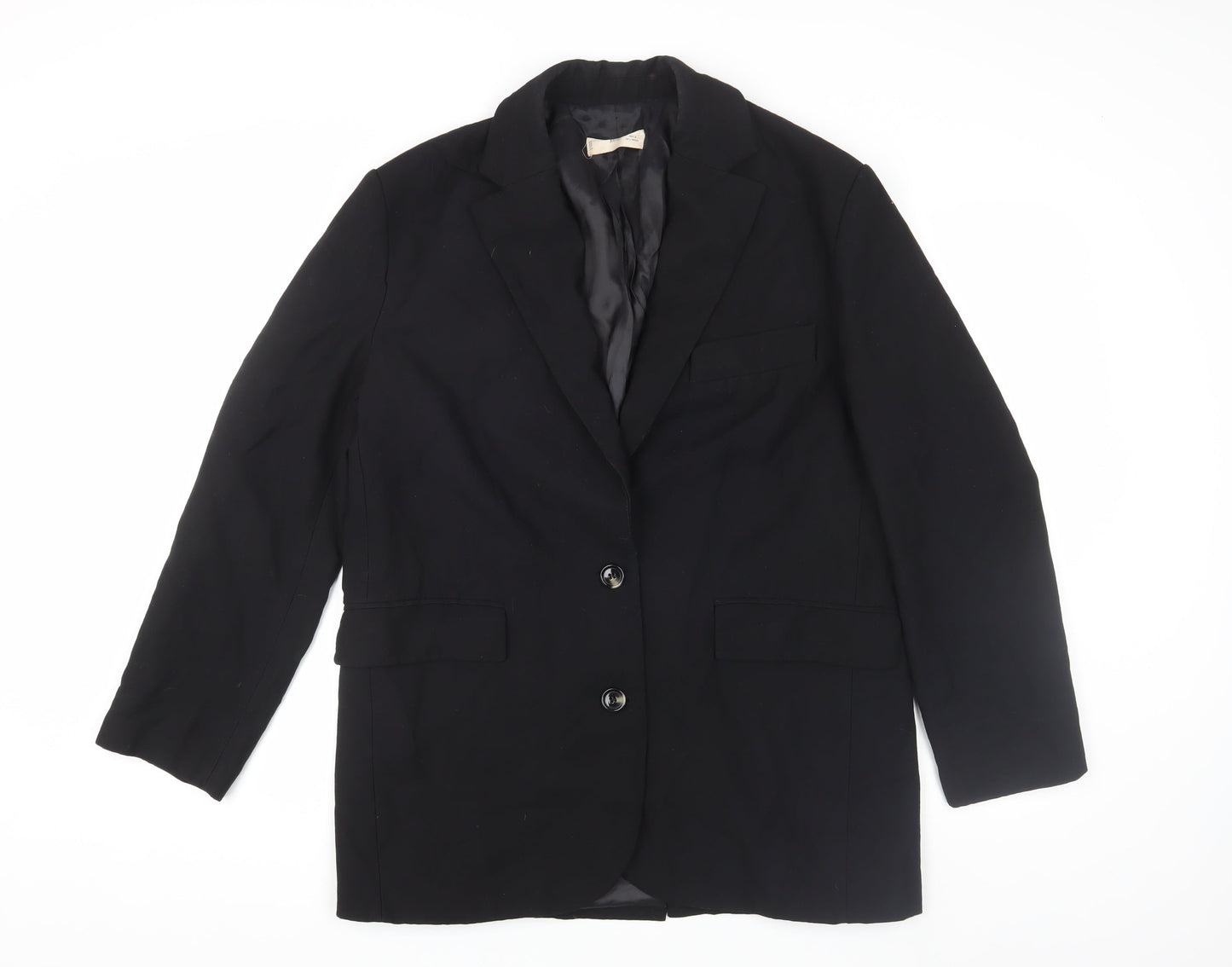 Womens UK Size L Mango Black Basic Jacket